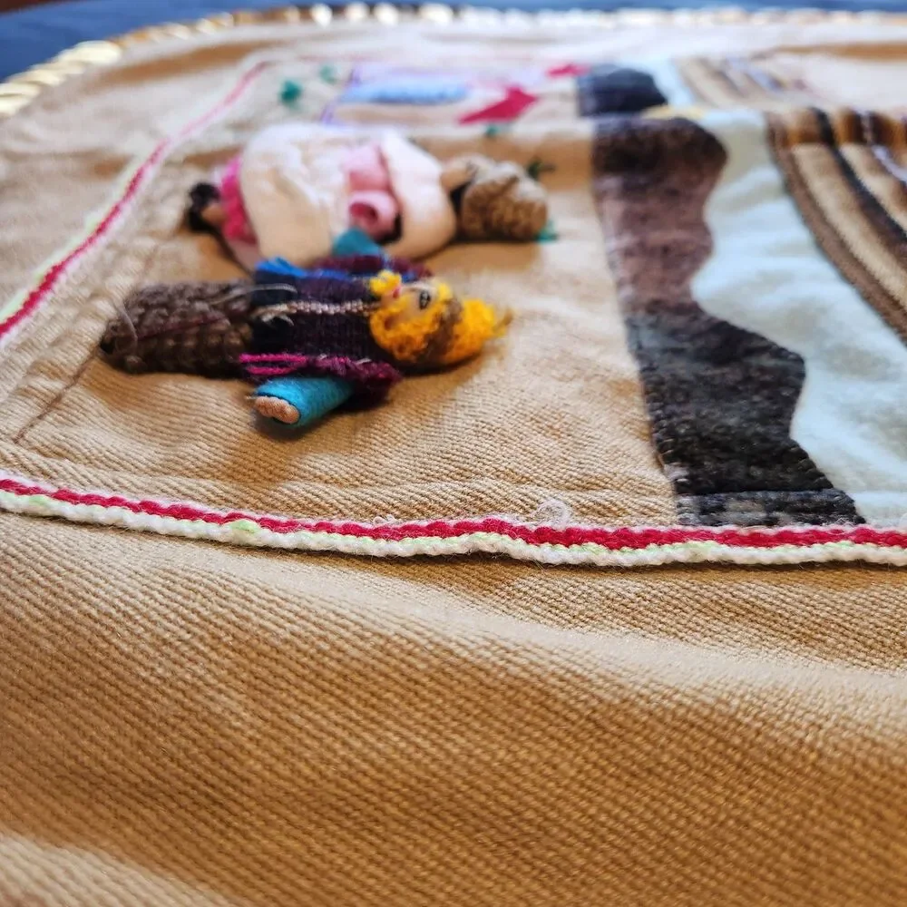 Unique Southwest Bib-style Apron With Front Pockets  Measurements In Photos